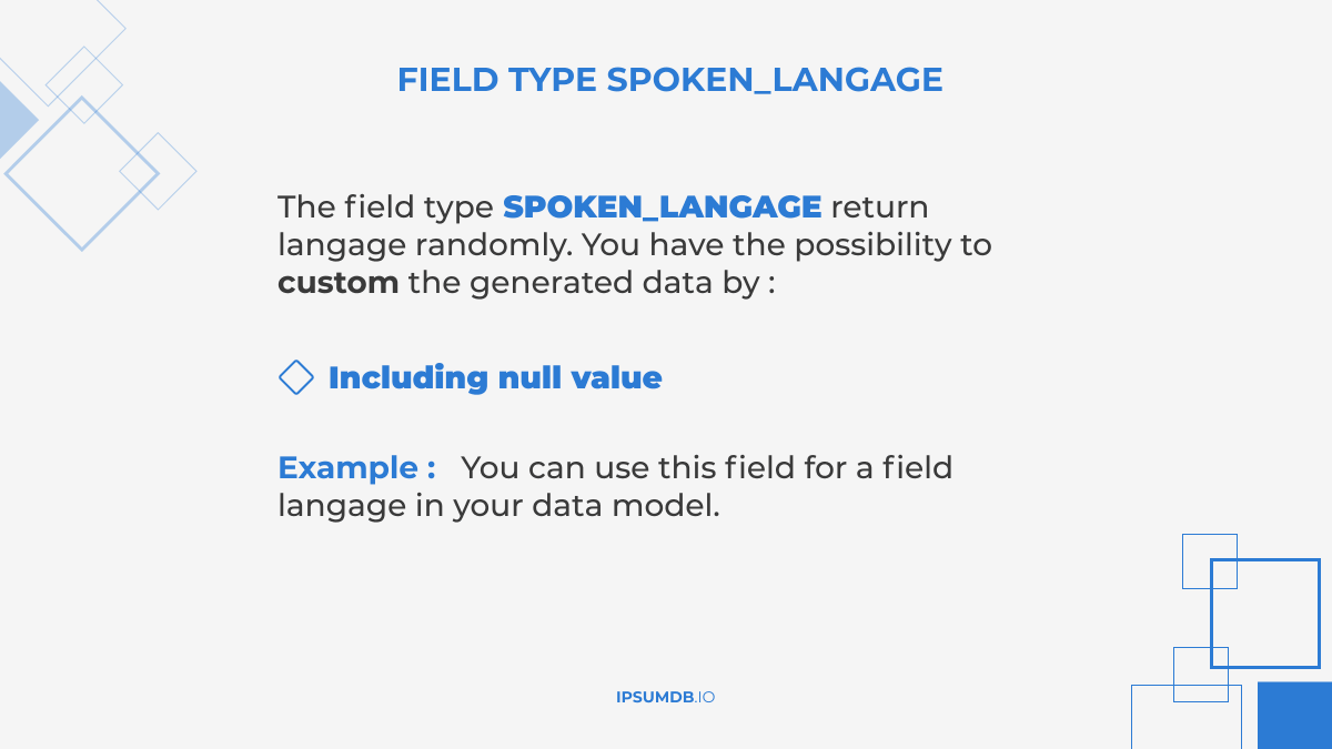 ipsumdb's tweet photo. Find the field type #spoken_langage here : https://t.co/fCiMJj7vZ5 #Data #generator #dataanalytics #JSON #SQL #datagenerator #CaParleDev #buildinpublic #flutter #Flutterweb #flutterapp #flutterdeveloper #webapplication #database #testing #datavisualization #API
@gilleskidjo https://t.co/r8xwMFvkV4