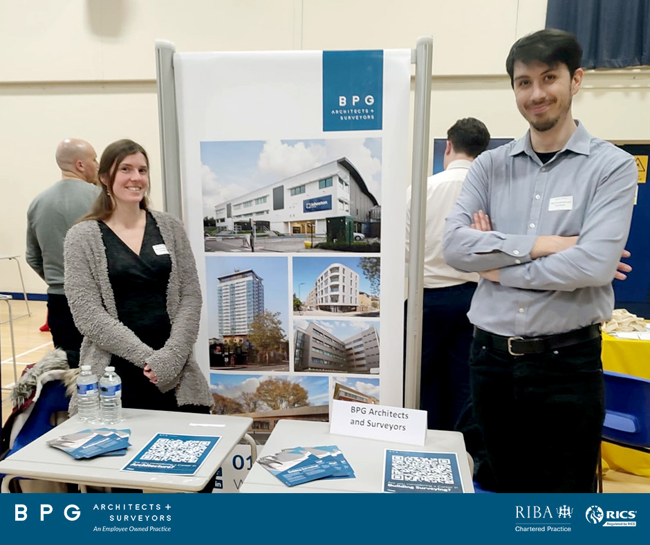 bpg_as's tweet photo. BPG are pleased to have attended the Ashcombe School careers fair last week.  It was an excellent evening speaking with many young people about architecture and building surveying and answering their questions about a career in the construction industry.  
#careersfair https://t.co/Bhy7fhdiSu