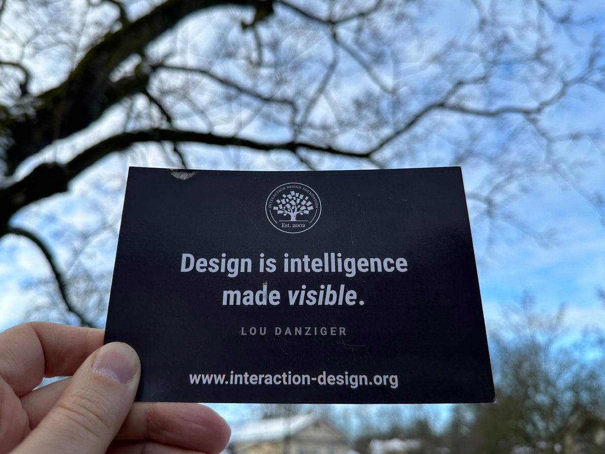 Design is intelligence made visible! <a href="/interacting/">interacting</a> #uxdesign