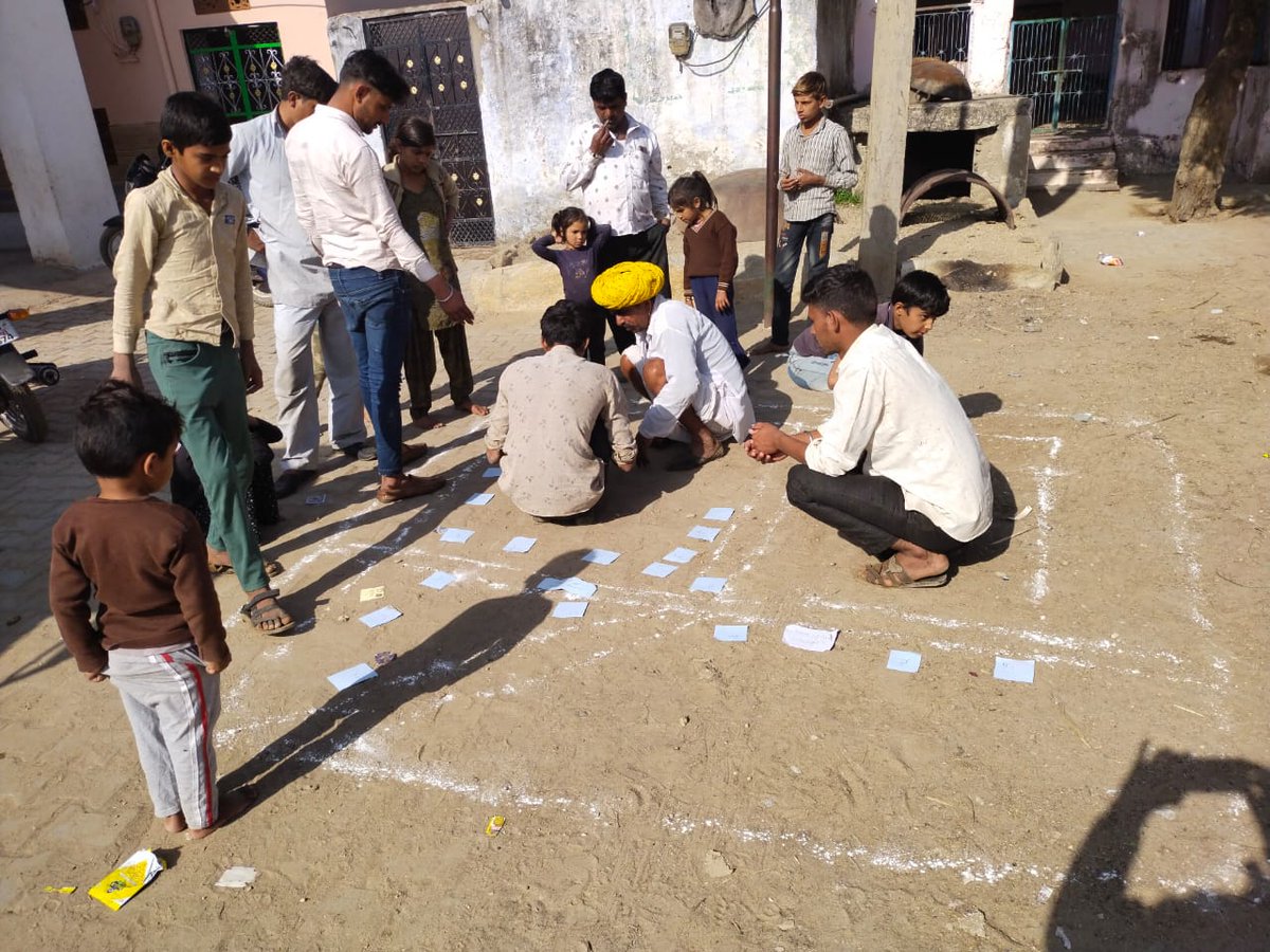 UNOPS_India's tweet photo. @UNOPS district consultants in Ajmer, Jodhpur and Alwar and Jaipur Rural and Udaipur Rural, Rajasthan conducting Community Leave No One Behind (#CLNOB) with community to map their drinking water, greywater and sanitation condition. @DenmarkinIndia @jaljeevan_ @RajGovOfficial https://t.co/Uz85P1nb6T