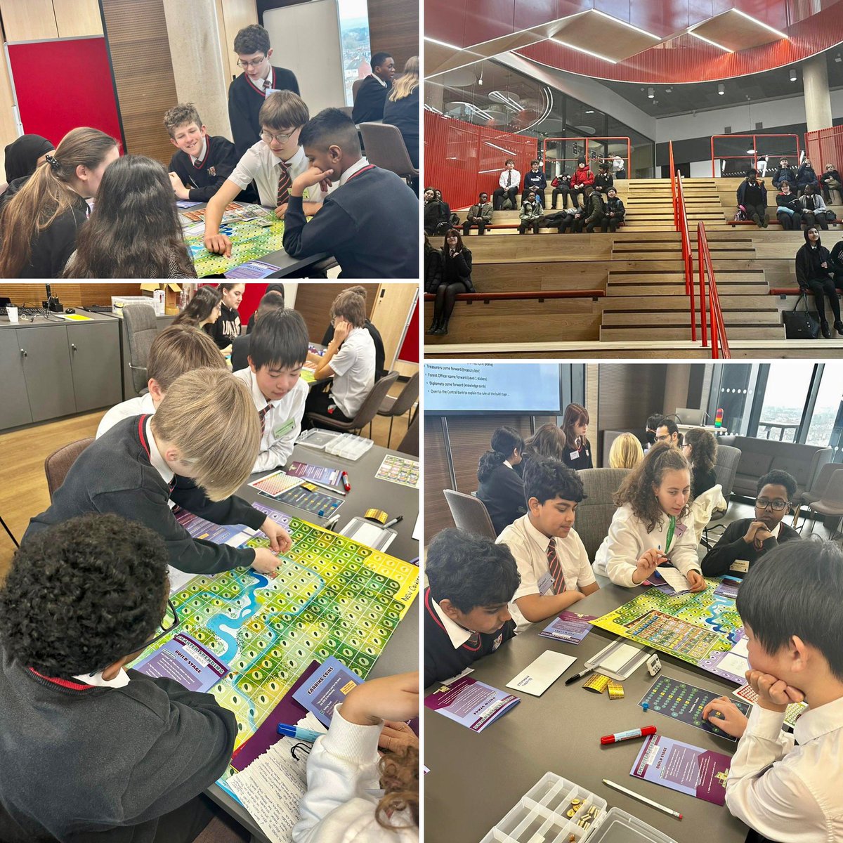 chs_humanities's tweet photo. Pupils in year 8 are enjoying trialling a public spending board game at Cardiff University. Pupils have been drawing on their humanities knowledge and their integral skills to play the game #ylab @WG_Education @cantonianhs https://t.co/GevY9BALKG