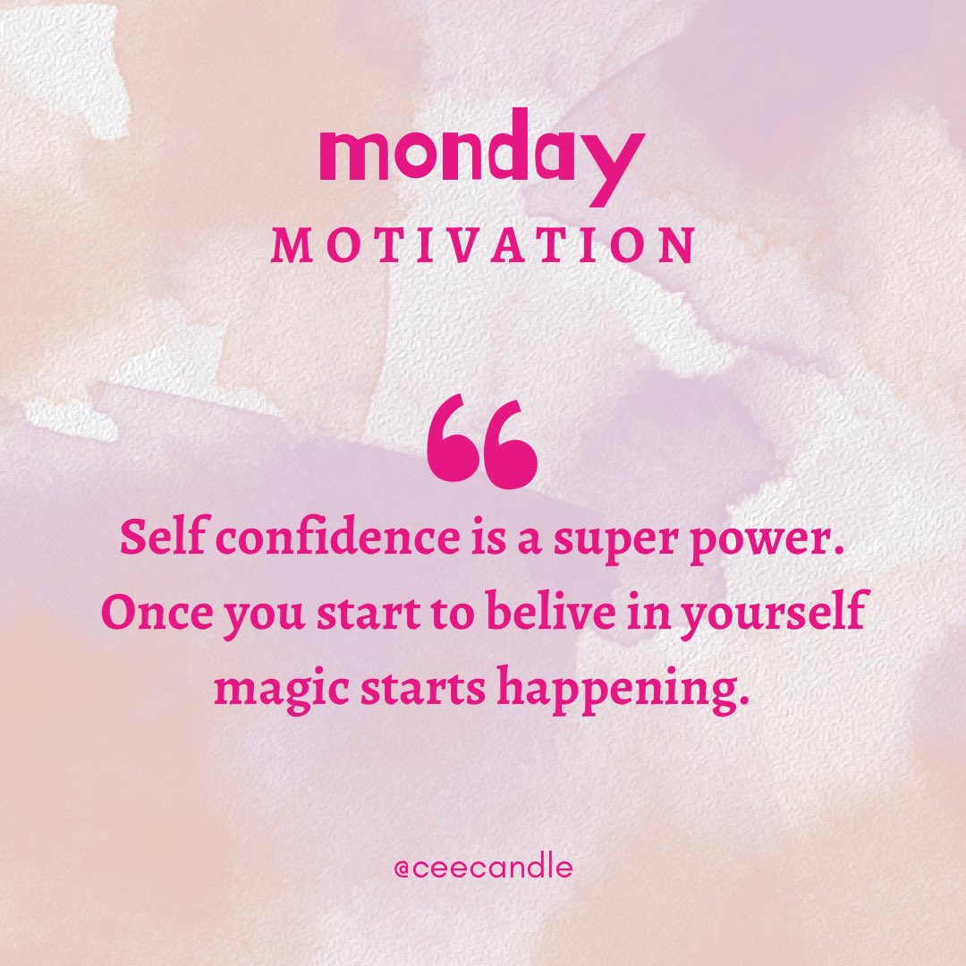 CeeCandle's tweet photo. Monday Motivation

Self-confidence is a super power once you start to believe in yourself magic starts happening 

#mondaymotitvation #aromatherapystore #allnaturalaroma #ecofriendlyproducts #homefragrance #candlemaking #candlestore #share https://t.co/R3cwRX5oiw https://t.co/JhU3k78Fhy