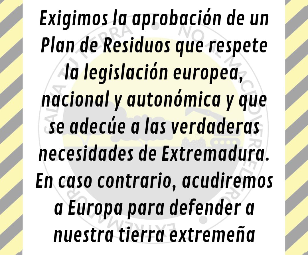 javier_caroM's tweet photo. ¿NOS AYUDÁIS A DIFUNDIR ESTE MENSAJE PARA APOYAR LA LUCHA CONTRA EL MACROVERTEDERO? Comparte. ¡Gracias!

@Junta_Ex @GFVara @LaraGarlito #rafaellemus @OlgaGarcia_Tes @salvatutierra_ #jesusmoreno https://t.co/DoIVXvZ1xe