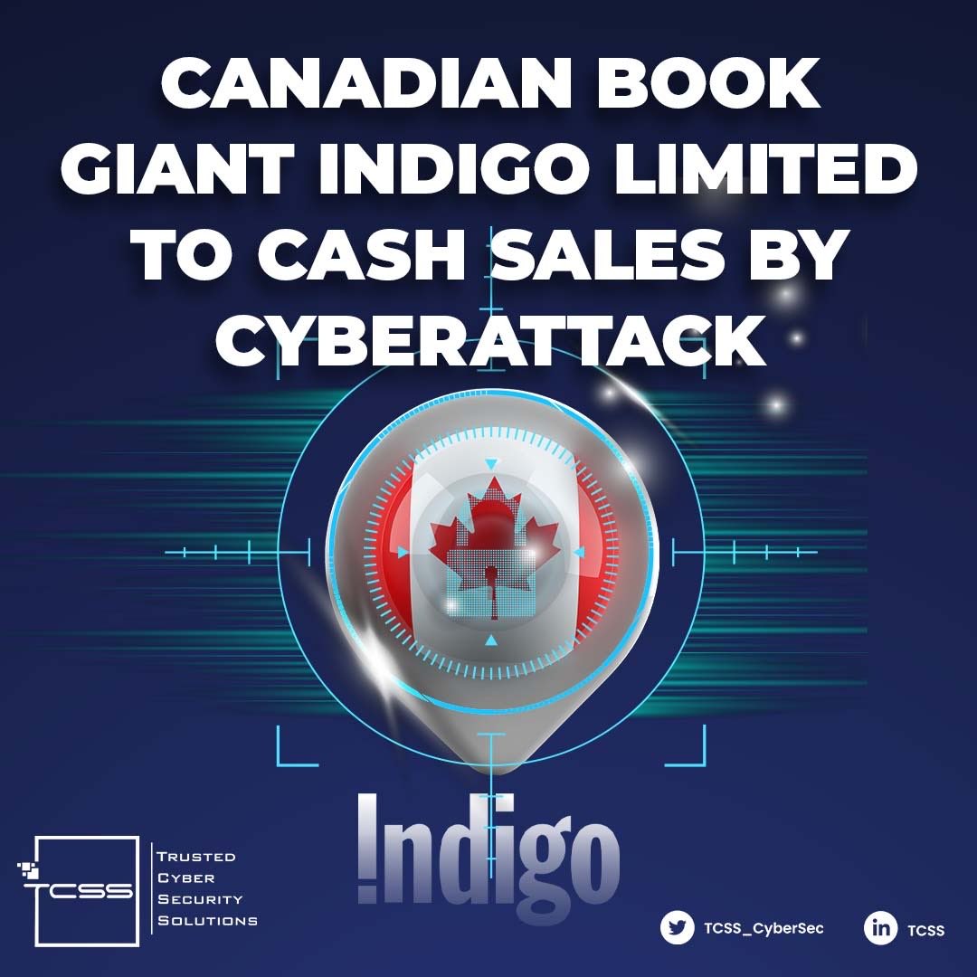 TCSS_CyberSec's tweet photo. Billion-dollar bookseller Indigo has been hit by a cyberattack that has severely limited its ability to fulfill orders.
👇
#cyberattack #hacker #cybersecurity #hacked #hacking #online #onlineattack https://t.co/dgvCcipOmO