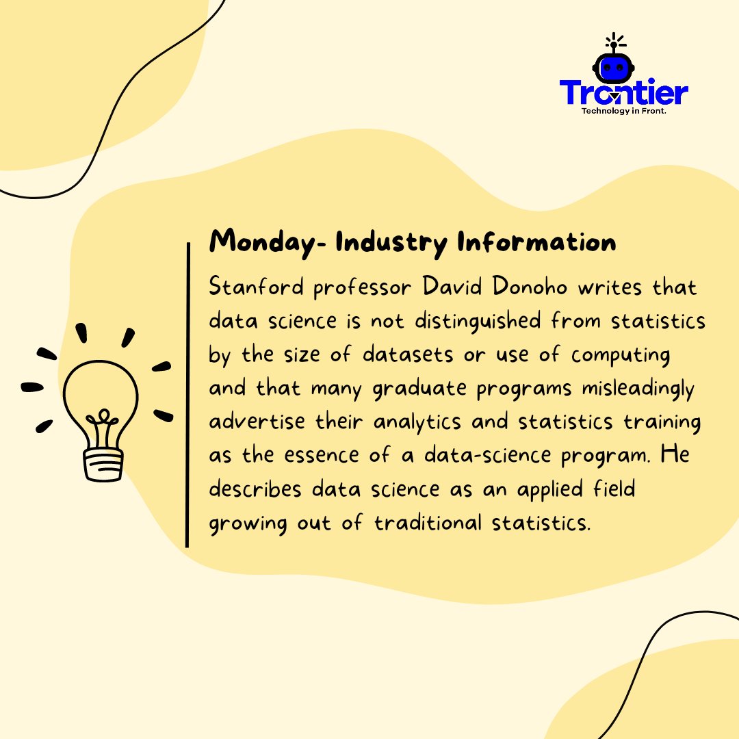 TrontierAI's tweet photo. It's a new week!
Just incase you think #datascience and #statistics are one and the same.
#trontierAI #DataScience
#statistics #artificialintelligence #IoT #mondaymotivation #nigeria https://t.co/JKC7M4A5M3