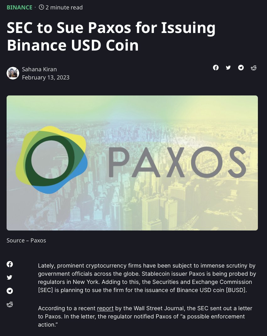 CryptoBullet1's tweet photo. RIP Binance $BUSD stablecoin https://t.co/ThuTphGTmq