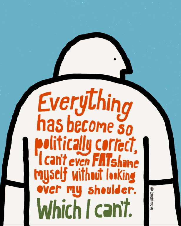 enonimosu's tweet photo. DM for HiRes Prints

#FatShaming
#politicalcorrectness 
#webcomic https://t.co/WN00phIY6Y