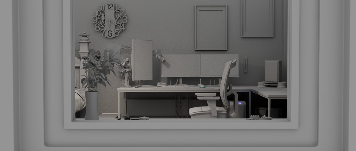 部屋モデリングしました
#Maya #3DCG