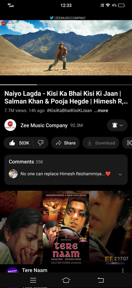 #NaiyoLagda  song crossed massive 500k likes in only 14 hours .....my request to all salmaniacs give atleast 30likes from different accounts and make it 800-900k likes before 24 hour
#KisiKaBhaiKisiKiJaan 
#SalmanKhan