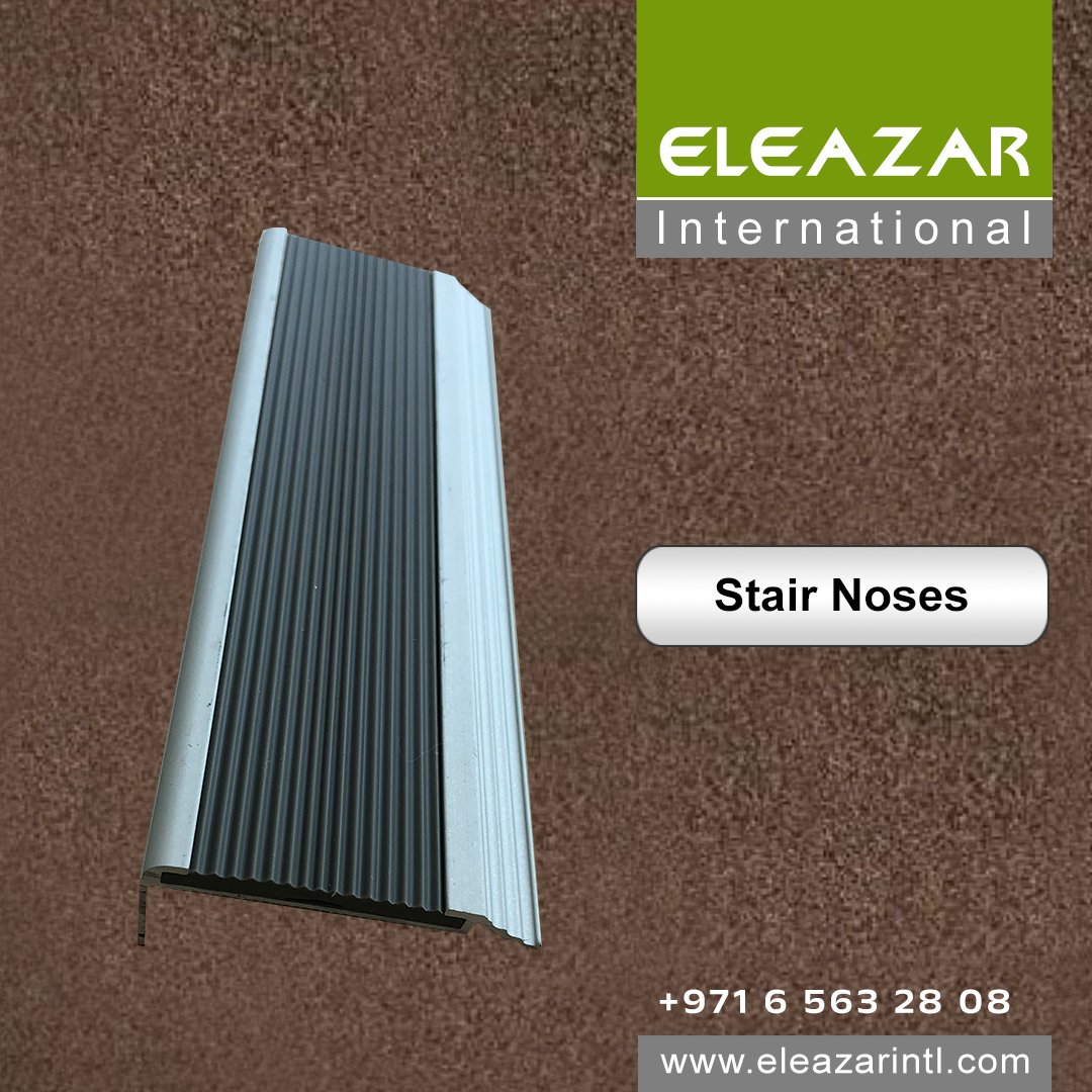 #High_Quality_Stair_Nose Eleazar International
Eleazar Stair nosing profiles for protecting, defining and/or refinishing step corners, of an already-set flooring, in ceramic, marble, stone, wood, carpet etc.
📱+971 6 598 52 60
.
.
#tactilemanufacturers #eleazarinternational