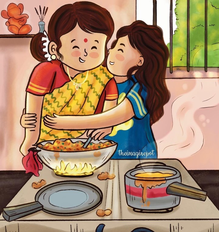 Love giving random hugs and kisses to mom specially when she is cooking.
😜❤️😘
#motherdaughterlove