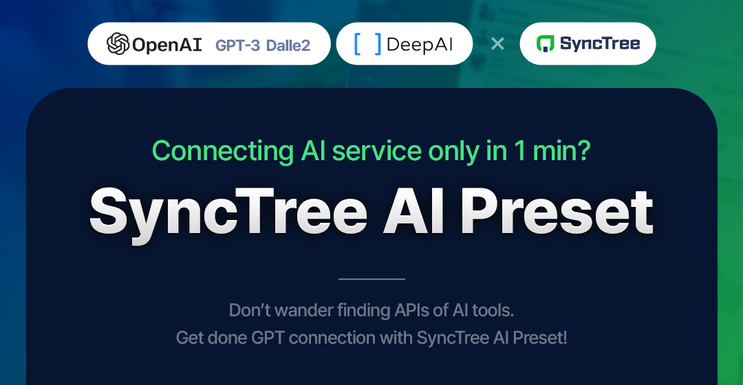 SyncTree_Studio's tweet image. Connecting AI services only in 1 min.?!😲💡
Don’t wander about finding APIs of AI services such as GPT-3, Dalle2, DeepAI to add it to your service, but just copy and paste it on SyncTree AI Preset!
bit.ly/3HOuz6A
ChatGPT will come out soon😊
#gpt3 #NoCode #ChatGPT #ai