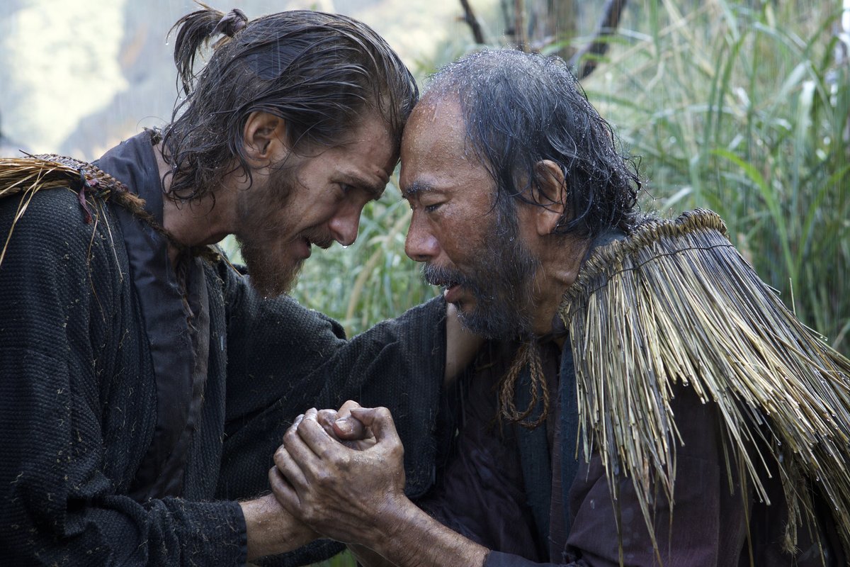 framefound's tweet image. Shin'ya Tsukamoto and Andrew Garfield in Silence (2016)