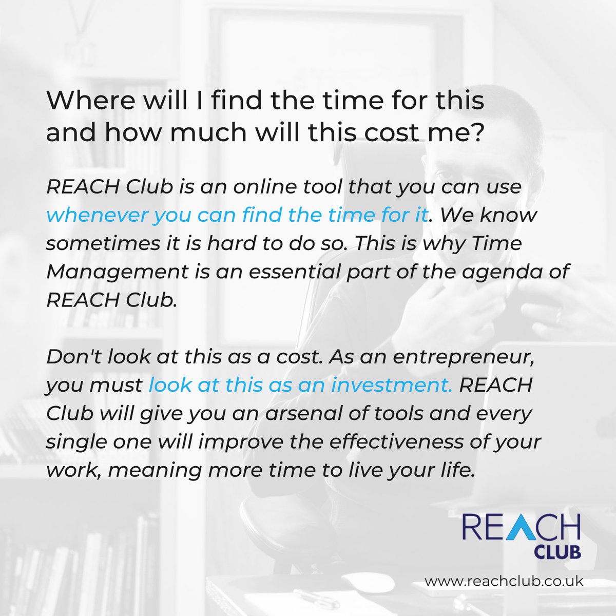 REACHCoachingUK's tweet image. Interested in Business Coaching but not quite sure how it works? Allow us to answer your questions!
If you need a more detailed chat, send us a message or visit the REACH Club website at reachclub.co.uk
#businesscoaching #coachingprogramme #businessowner #businessplan
