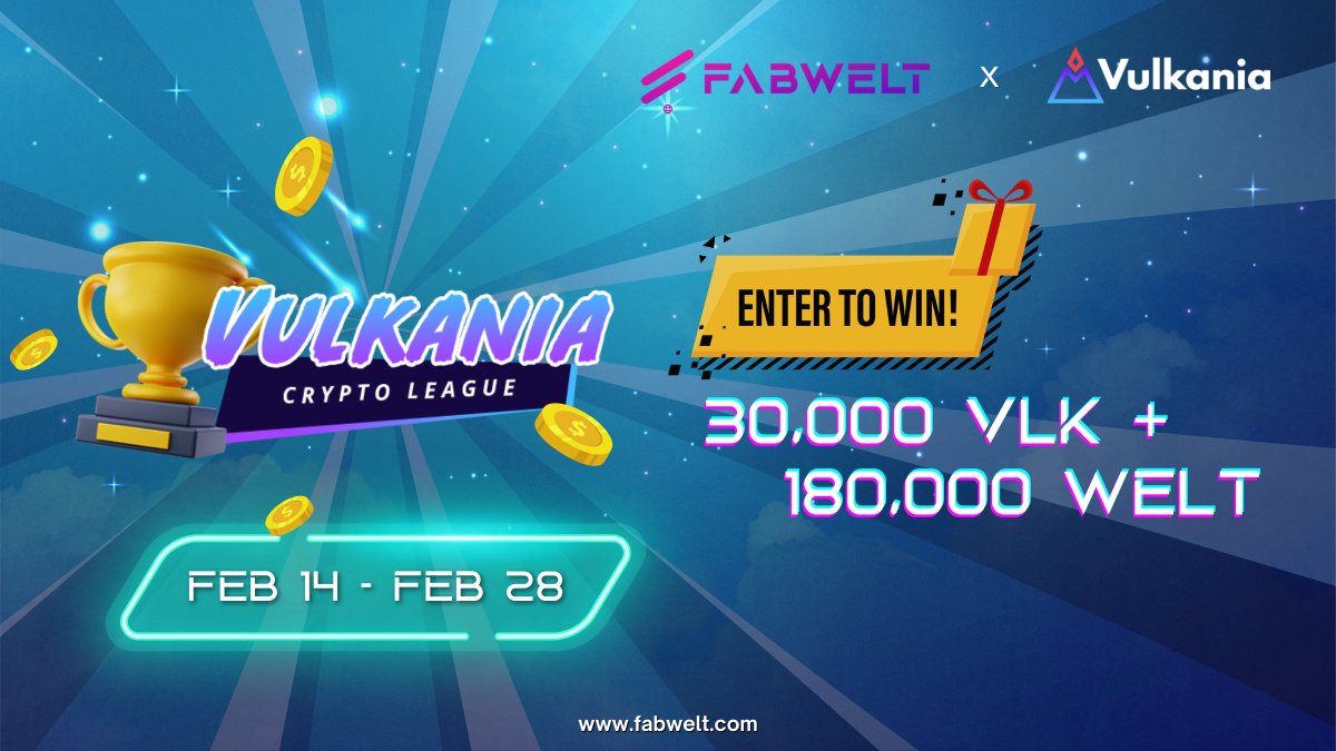 FabweltToken's tweet photo. 😊📣 @VulkaniaApp Crypto League in 𝗢𝗡𝗘 𝗗𝗔𝗬!!!

Ready to PLAY⁉️

👉 Register at https://t.co/UCpuX3oCoG

👉 For more info:
https://t.co/B9X5eNqX1I

#Giveaway #Contest #Web3 #Vulkania #Fabwelt $WELT $VLK https://t.co/d7b1WghchL
