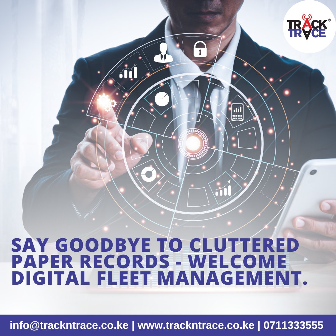 TrackTraceKe's tweet image. Going digital is the way to go! Our digital fleet management solutions make life easier for you and your team. 
Say goodbye to cluttered paper records and hello to streamlined processes. Call 0711333555 to get started. #GoingDigital #FleetEfficiency #DataAtYourFingertips
