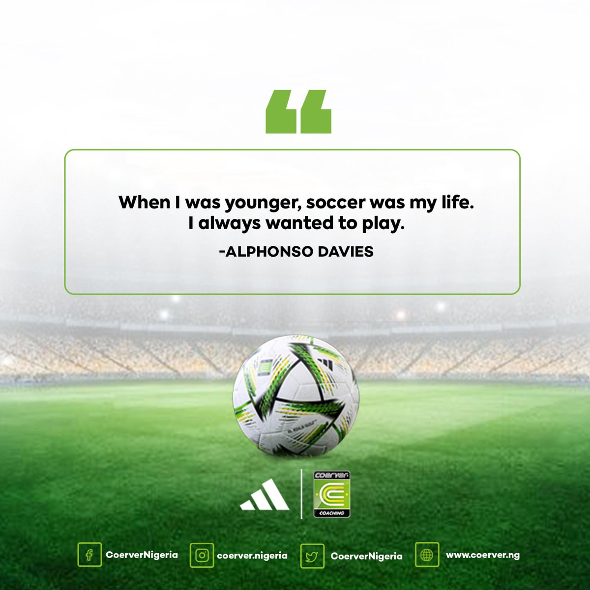 #mondaymotivation  #mondayquote
#mondayvibes 

#football #soccer #education #curriculum #coervercoaching #coervernigeria #adidas #adidasfootball
#championstarthere