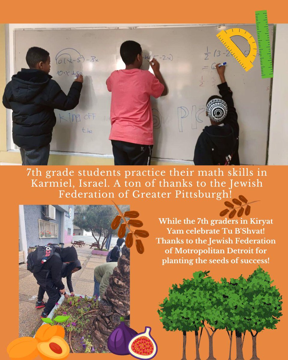 ENPIsrael's tweet photo. Exploring ENP's impact in Ashkelon, practicing math skills in Karmiel, and planting seeds in Kiryat Yam; ENP continues to empower Israeli-Ethiopian students across Israel. https://t.co/cjlrMiX3WT