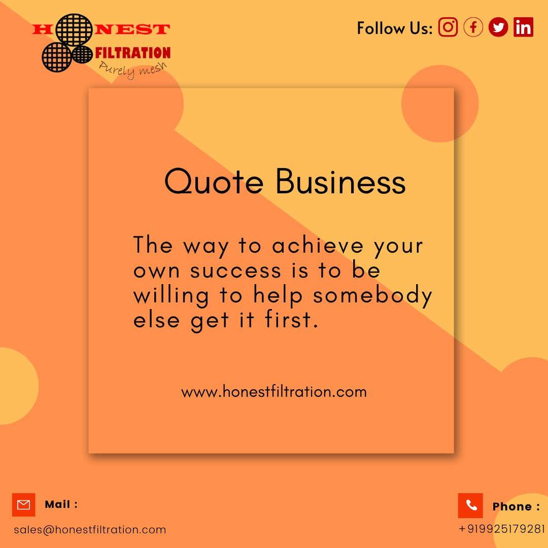Honest_Filter's tweet photo. #quoteoftheday #honestfiltration #Meshworld #succession #success https://t.co/3cmj1wkASd