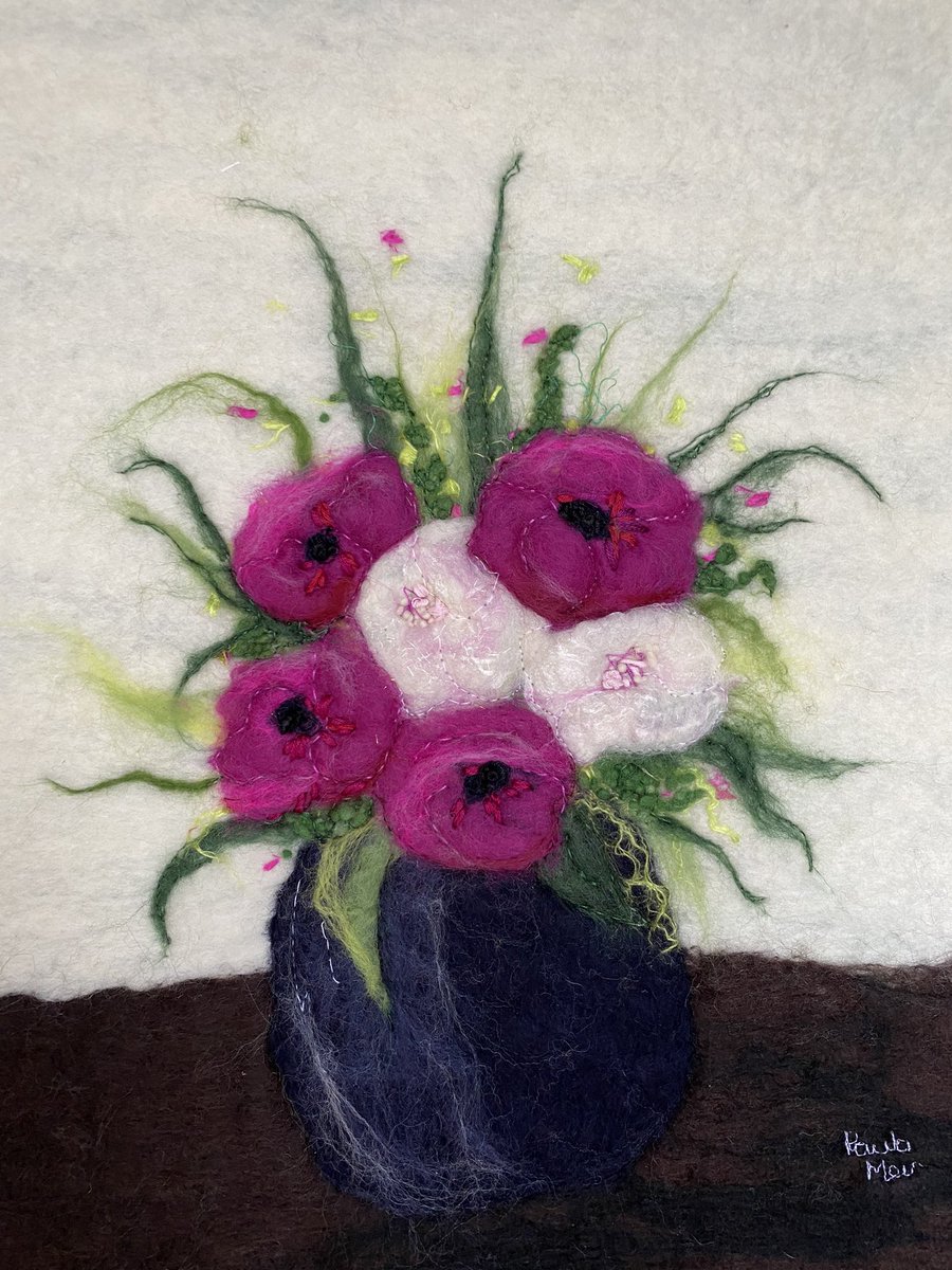 Excited to share that some of my #feltedpaintings are being shown in The Hope Gallery in #hebdenbridge #followyourpassion #feltart #felt #art
