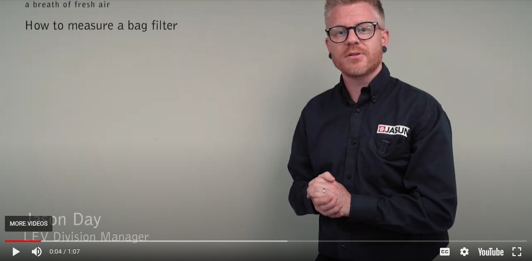 The next #BagFilter film in our NEW easy-to-use customer video series explains ‘How to measure a #BagFilter’. This video is the third in our series on #BagFilters and they are all available to watch on our website video section. bit.ly/3ROm9AU