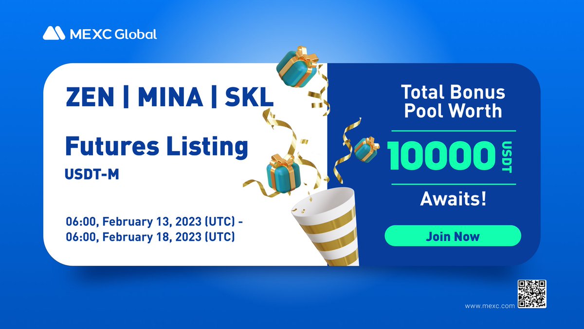 MEXC's tweet photo. 📈MEXC will be launching ZENUSDT, MINAUSDT and SKLUSDT futures at 06:00 on Feb 13 (UTC).

🏆Trade to Win 10,000 $USDT Bonus

Details: https://t.co/dFnmFo2UM3

#ZEN #MINA #SKL #MEXCFutures https://t.co/5T6bDhPz4j