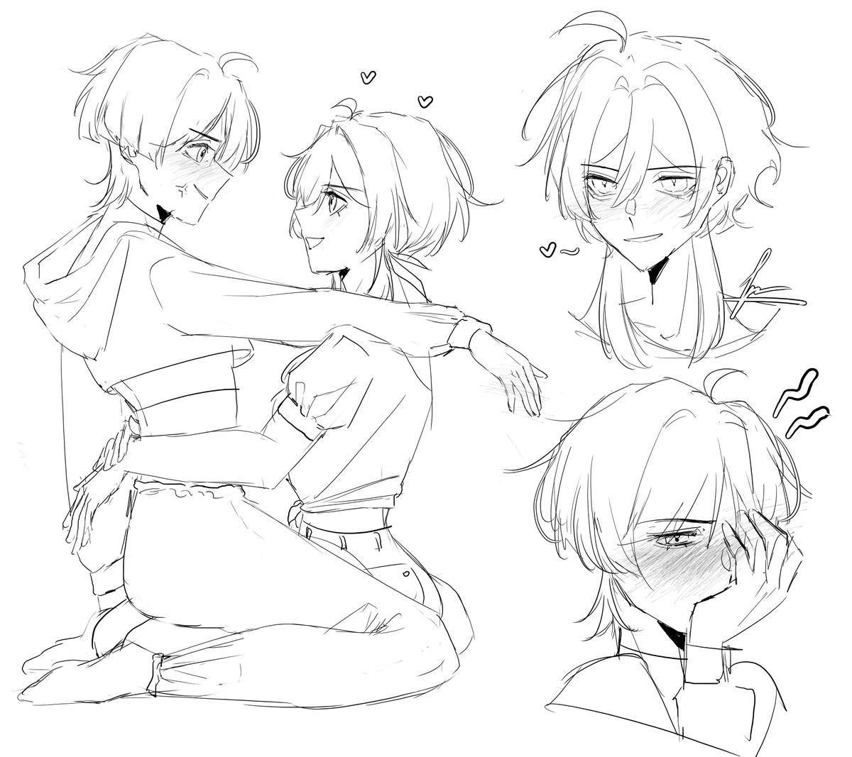 nyriiii_'s tweet photo. easily flustered scara x unbothered lumine doodles so true #scaralumi #scrlm #Lumine #scaramouche https://t.co/0rgdNMZNpF