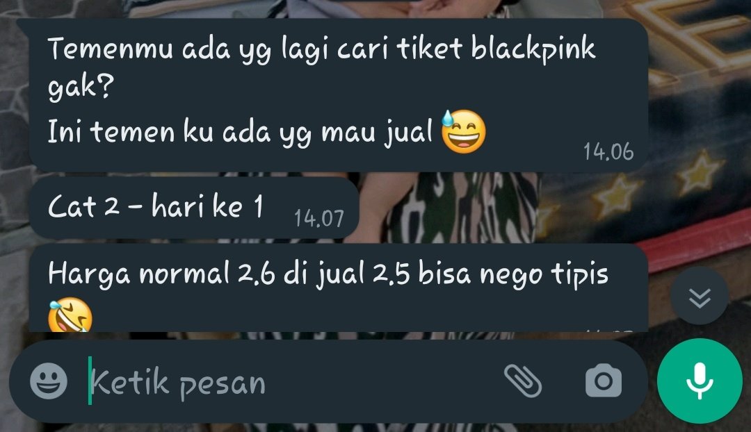 Dyah61048's tweet photo. Yg masih nyari tiket blackpink 👇👇 day 1 cat 2,boleh nego tuh katanya yuk gercep ya
#BLACKPINKinJAKARTA 
#BLACKPINKxCoachella https://t.co/MOGGkeD05B