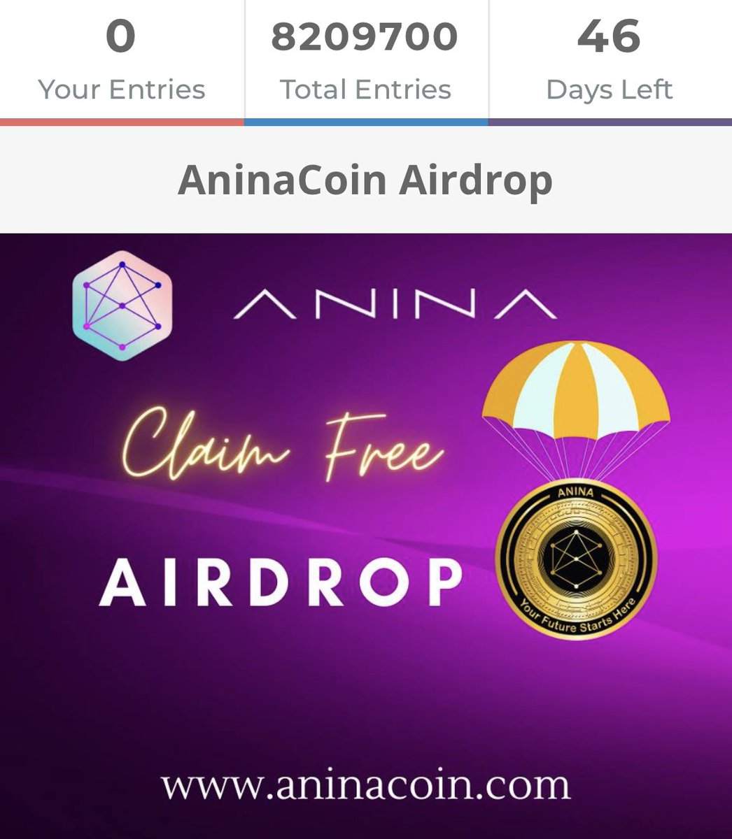 👍 Thank you for supporting our ANA Coin community.
♦️ Keep joining ….
#anacoin #anacoinfinance #aninacoin #aninacoinairdrop