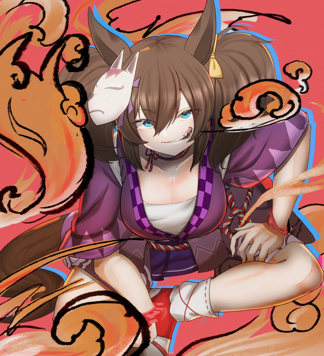 「大井の最終兵器#ウマ娘 #イナリワン 」|蛇の目でおむかえ@skeb募集中のイラスト