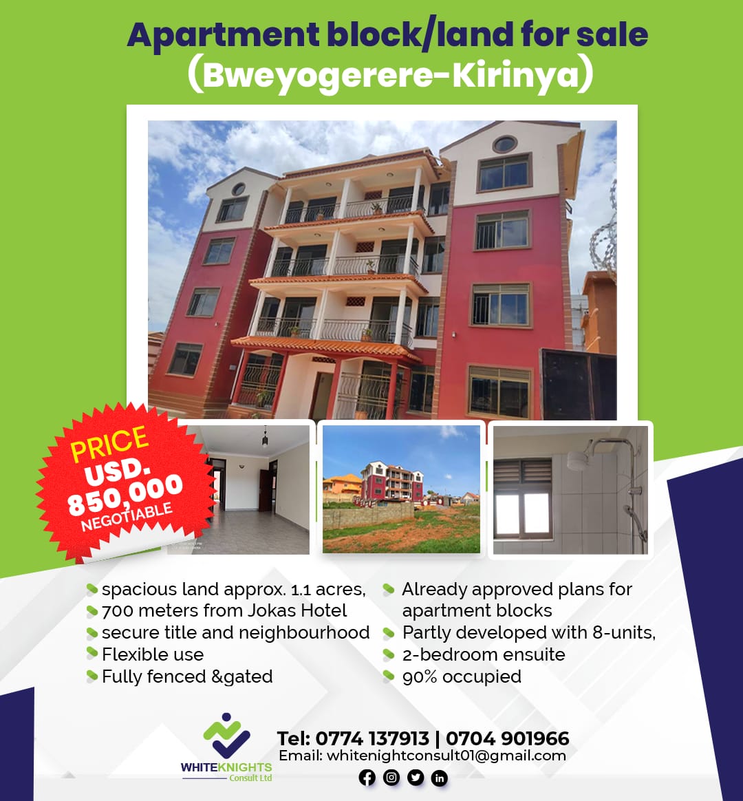 Whiteknightsug's tweet photo. This week comes with great news!!
Are you looking to invest in real estate?
#realestateagent #property #Land #yourpropertypartner #Investment #Kampala https://t.co/cnXPpPgVHJ