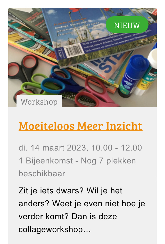 Cadeautje voor jou als vrijwilliger in de gemeente Groningen!
Meld je wel even aan via de link want het aantal plaatsen is beperkt 
link050.nl/.../moeiteloos…
#vrijwilliger #groningen #ontwikkellink #persoonlijkeontwikeling #moeiteloos #ontspannen #inzicht