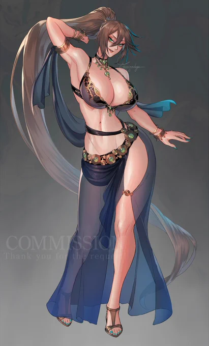 Skeb納品致しました。ダンサークラスのお姉さんを描かせていただきました、リクエストありがとうございました!#Skeb #Commission 