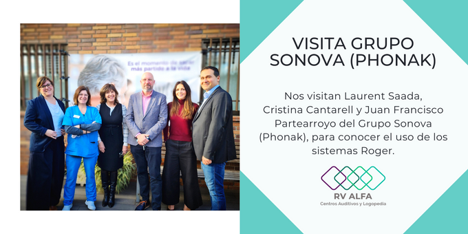 RVALFACentros's tweet photo. Recibimos la visita de Laurent Saada, Cristina Cantarell y Juan Francisco Partearroyo del @SonovaGroup @phonak ➡️ El motivo ha sido conocer el uso de los sistemas Roger para mejorar la inteligibilidad en presencia de ruido.
#gruposonova #phonakespaña #visitasrvalfa #rvalfa https://t.co/nTCD4kaUTQ
