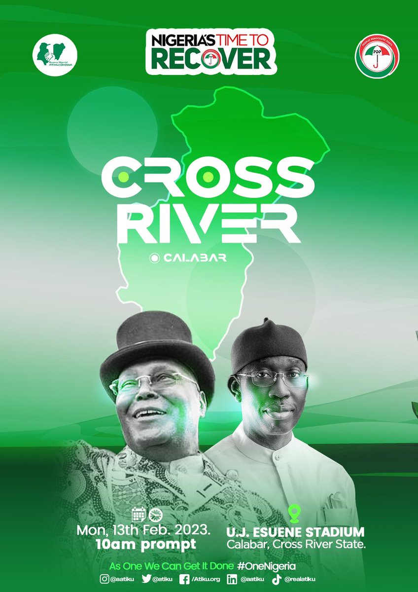 OneNigeriaa's tweet photo. Calabar!! #RecoverCrossRiverWithPDP https://t.co/V0jIbcUR7d