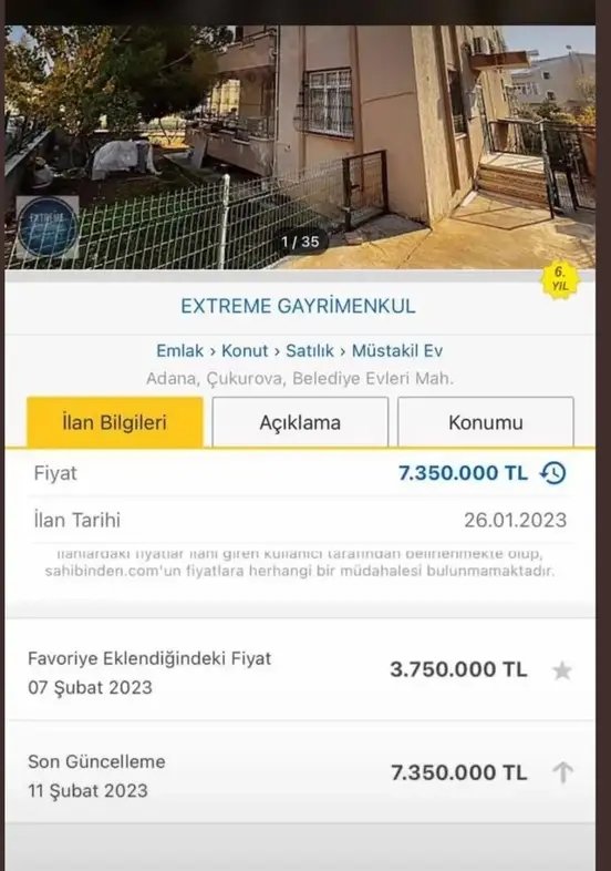 disobedient_63's tweet photo. #işkence 
Emre apartmanı. 
Adana'da bir ev sahibi depremi fırsat bilip ev fiyatını 3.750000 tl'den  7350000 tl'ye güncelliyor.  
Ne diyor du Nicola Tesla
"Dininiz var diye ahlaka ihtiyacınız yok sanıyorsunuz" https://t.co/mpIxA4hvV4