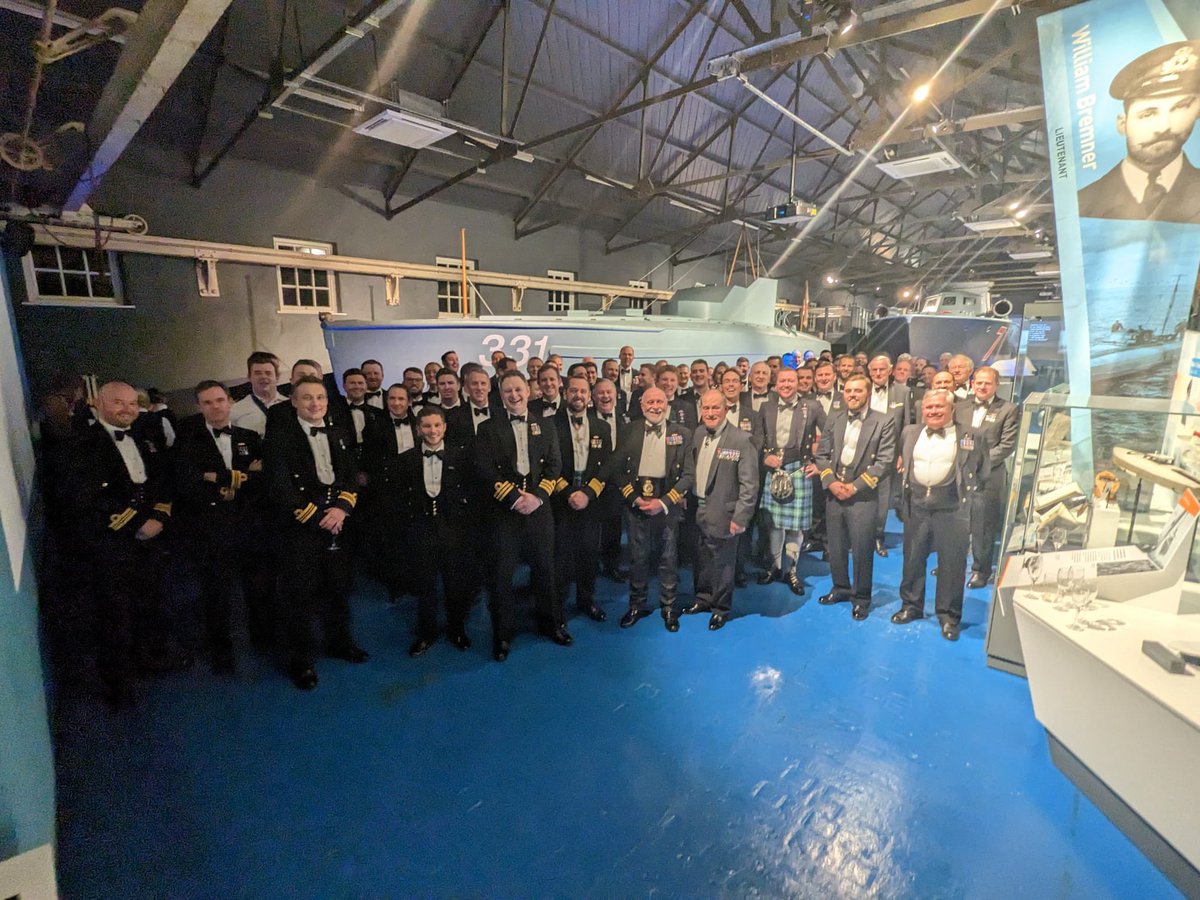 Huge honour to host Coastal Forces Commanding Officers past and present at our Alumni Dinner to explain what the future holds for the Squadron, and what a venue @NatMuseumRN.