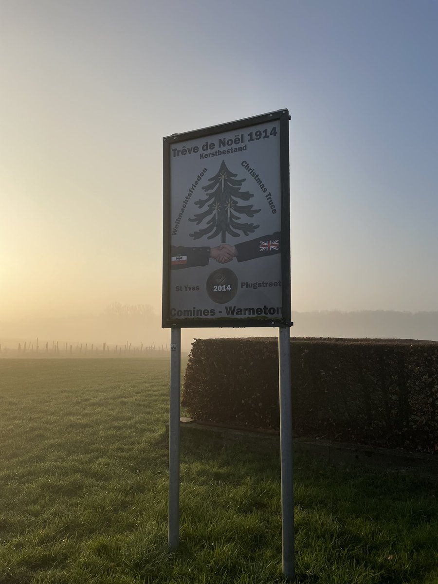PerinsHums's tweet photo. Good morning. We're up and our first stop is the Ploegsteert Christmas Truce memorial... https://t.co/0hfRXvsTNK
