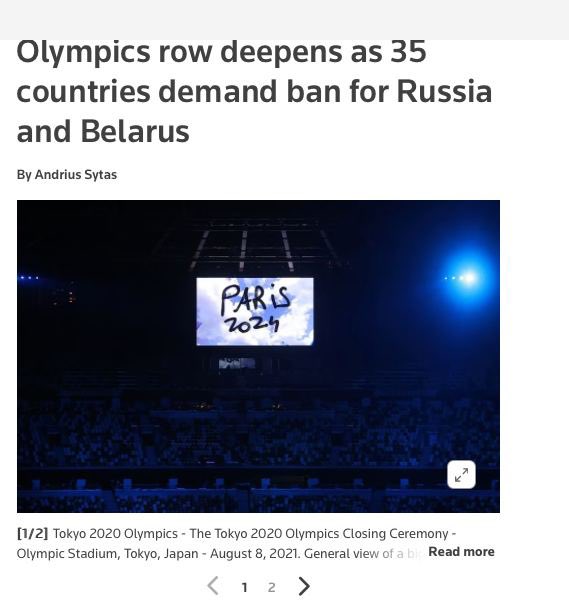 35 counties including #USA, Great #Britain, #Germany and #France, demanded ban for #Russian and #Belarusian athletes from 2024 #Olympics in Paris - informed the Ministry of Sport of #Lithuania.