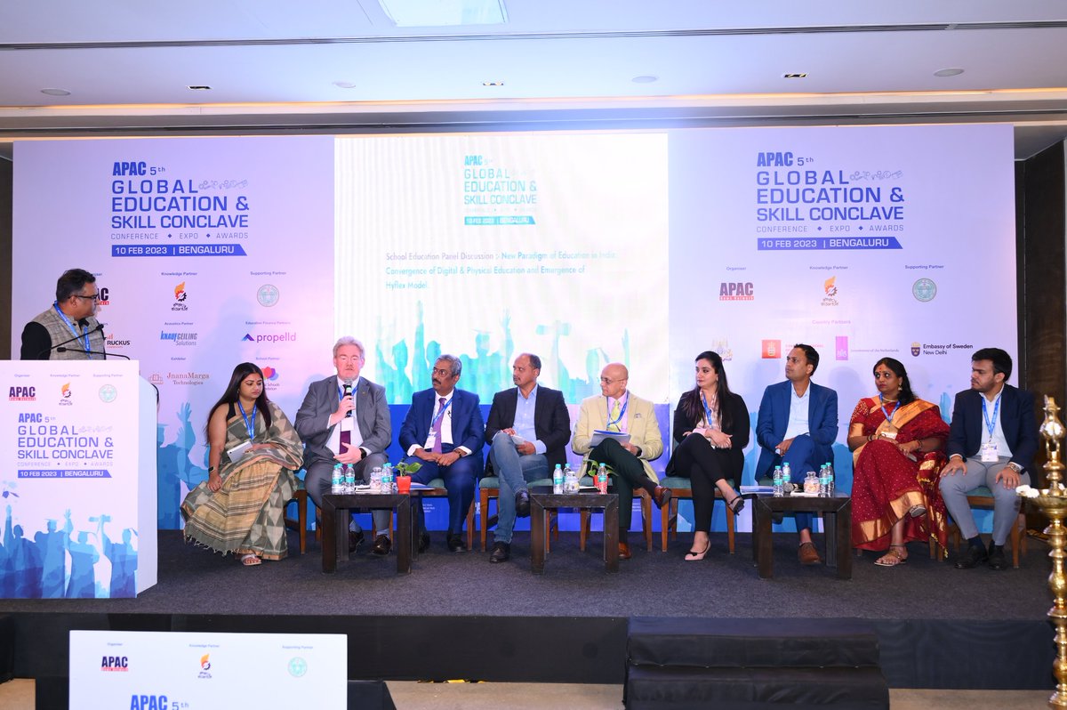 learnois's tweet image. Christopher Short, @naeindiamd, share his thoughts on the topic of the "New paradigm of education in India: Convergence of Digital & Physical Education and Emergence of #HybridModel" at the recent #APAC 5th #GlobalEducation & Skill Conclave in Bengaluru. #DigitalCampus
