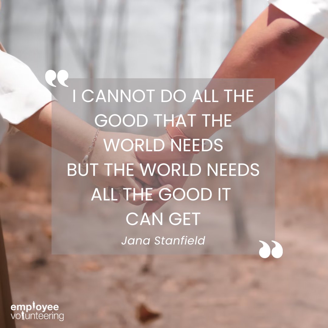 𝗠𝗼𝗻𝗱𝗮𝘆 𝗠𝗼𝘁𝗶𝘃𝗮𝘁𝗶𝗼𝗻 

“I cannot do all the good that the world needs, but the world needs all the good it can get” - Jana Stanfield

#mondaymotivation #volunteering #employeevolunteering #csr