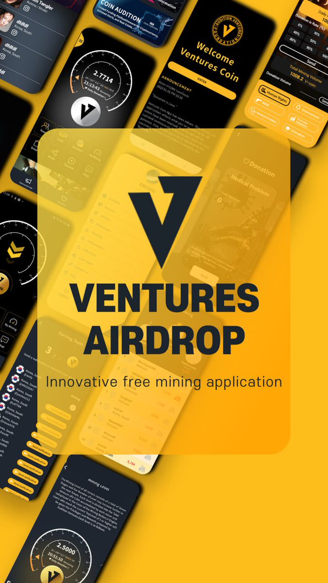 bradensagara's tweet image. [VENTURES NETWORK]
“Share your Love with Ventures”

Ventures Coin is a Free Mining App that practices donations to people suffering, increasing the value of coins through various Ecosystem Platforms.

 code : VenturesIDN

venturescoin.page.link/w1ht

#Web3 #miningapps #Crypto
