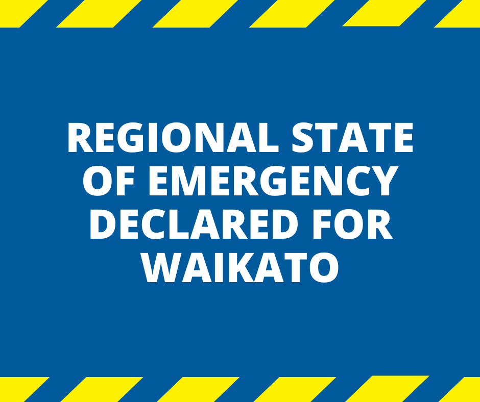 Regional state of emergency declared for Waikato ⚠️

In response to the growing threat from Tropical Cyclone Gabrielle, and other local declarations, a state of emergency has been declared for the Waikato Region.

Read more at waikatoregioncdemg.govt.nz/newsandevents/…