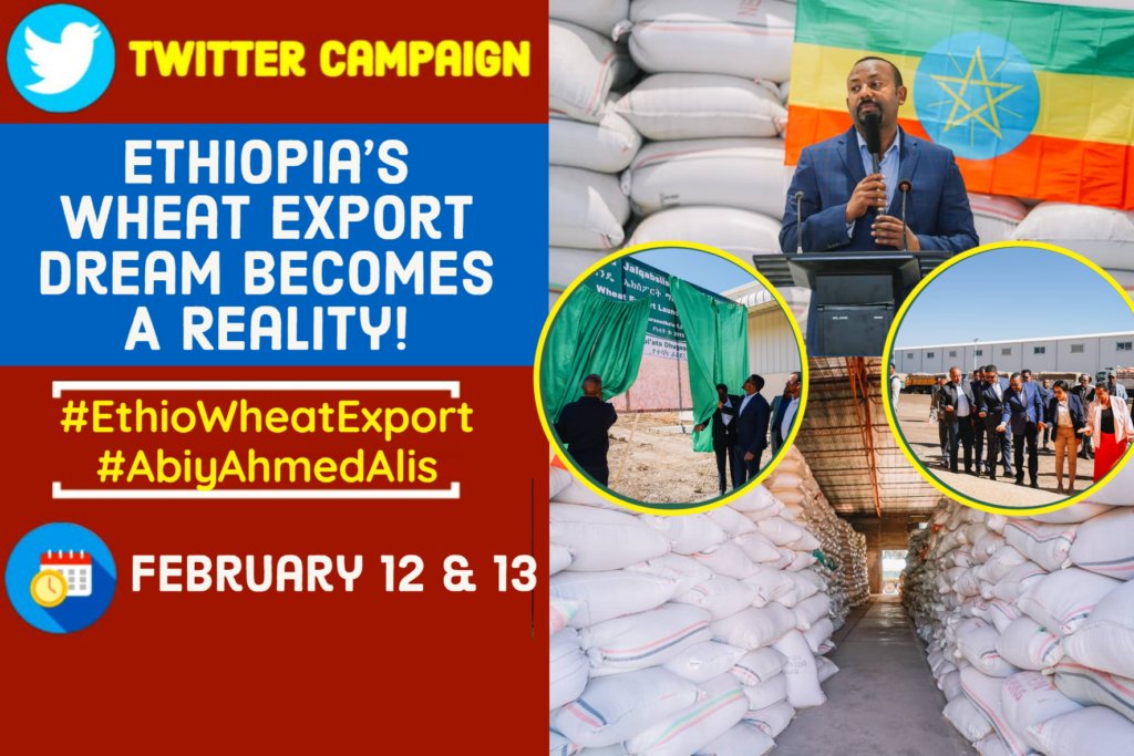 JimmaaP's tweet photo. Historical news. Ethiopia has added one item to its exporting history besides coffee and minerals. That is Wheat! We have officially joined the wheat market today in February 12, 2023 # https://t.co/6ogRMzMhgl