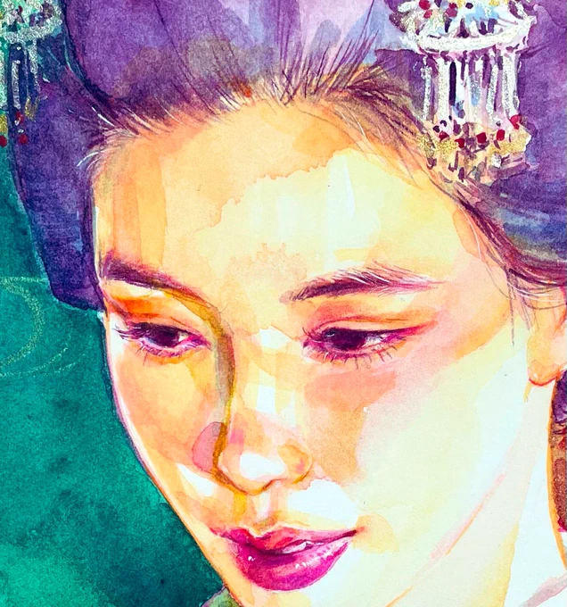 アップするとつぶれてしまうのだが、睫毛眉毛額のうぶ毛を一本一本ウキウキ描き込みました動画で、メイクのこだわりポイントだとわかって嬉しい あの眉は美しいよねえ 