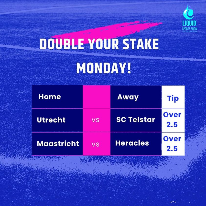 _LiquidSports's tweet photo. MONDAY TIP by VT
Utrecht vs Telstaar OVER2. 5
Maastricht vs Heracles OVER 2.5
NOTE: Bet responsibly
BETTING Not for U18's
#WeekendBetslip #LSSBetslip #Sundaybet #predictions #PredictionTips #bettingexpert #bettingtips #bettingsports #BETTING #bettingpicks https://t.co/OKkeXPJzV2