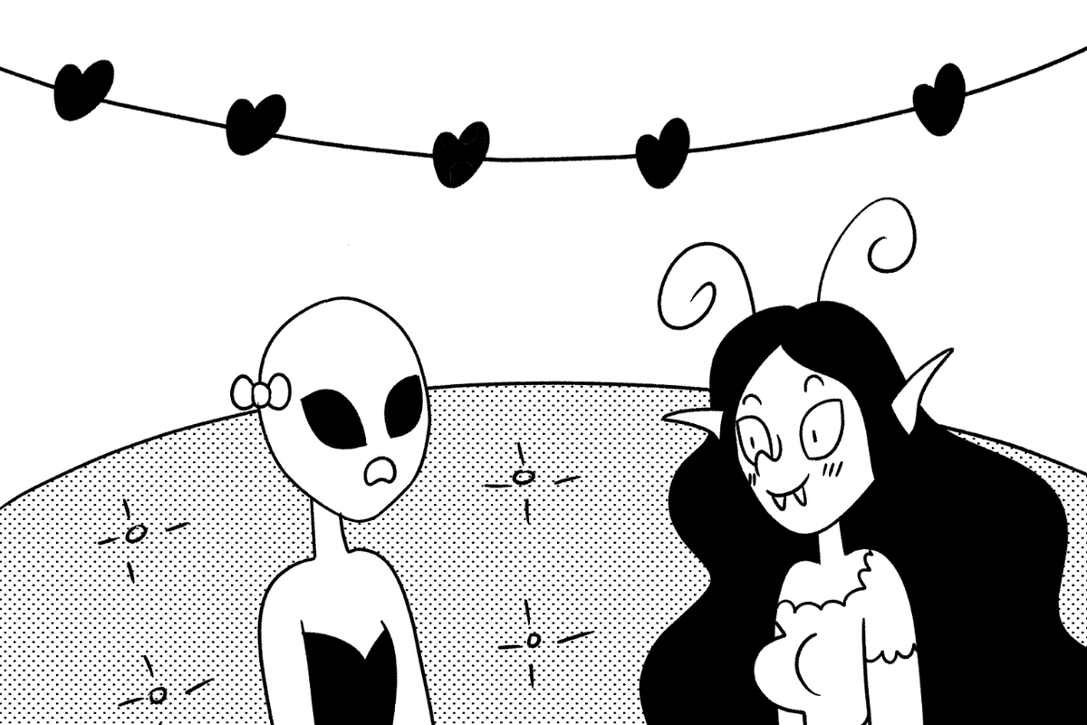 VampiresTears's tweet image. Hey, ghouls! Cosa ne pensate degli appuntamenti al buio?

  #alieni #clodia #fate #fumettionline #fumetto #heyclodia #heyclodia #Horror #piccolopopolo #queerasghouls #sanvalentino #satira #webcomics

bit.ly/3ly1xRu