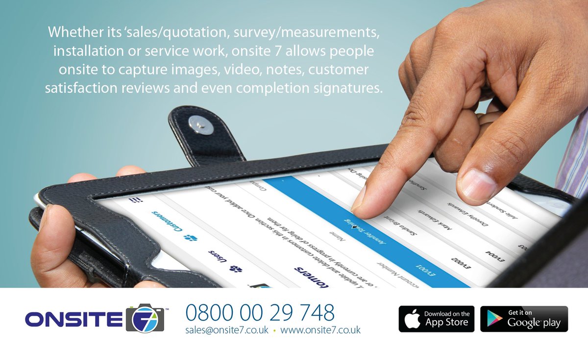 Have your finger on the pulse at all times 👇

There is nothing worse than having to react to a problem when one arises 🚨

Onsite 7 provides peace of mind.
All details captured on the spot, easily locatable, providing the resource to combat your customer dispute or project issue