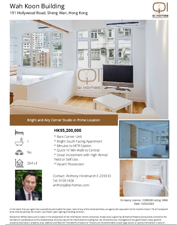 QiHomes's tweet photo. Great Investment Opportunity on Hollywood Road please contact me for viewings https://t.co/P5qFbTBqaW