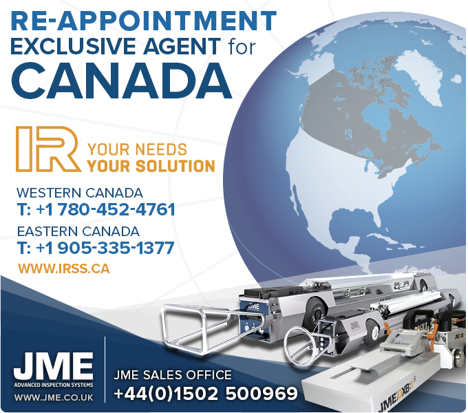 JME are delighted to announce we have renewed our Contract with our valued partner IRSS.
IR Suppliers and Services are the exclusive distributor of JME Products in Canada.
Well represented by a great team, with multiple locations in the region.
irss.ca